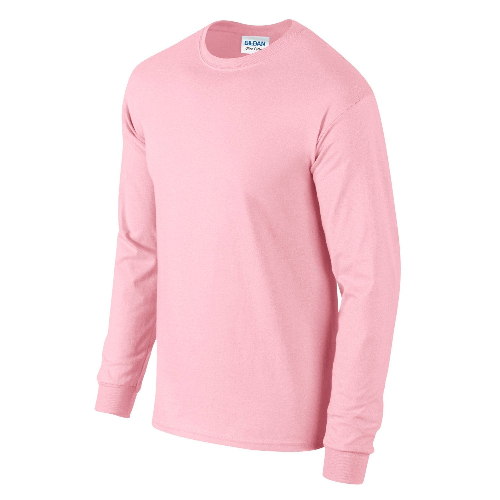 Gildan Ultra Cotton Adult Long Sleeve T-Shirt - Light Pink