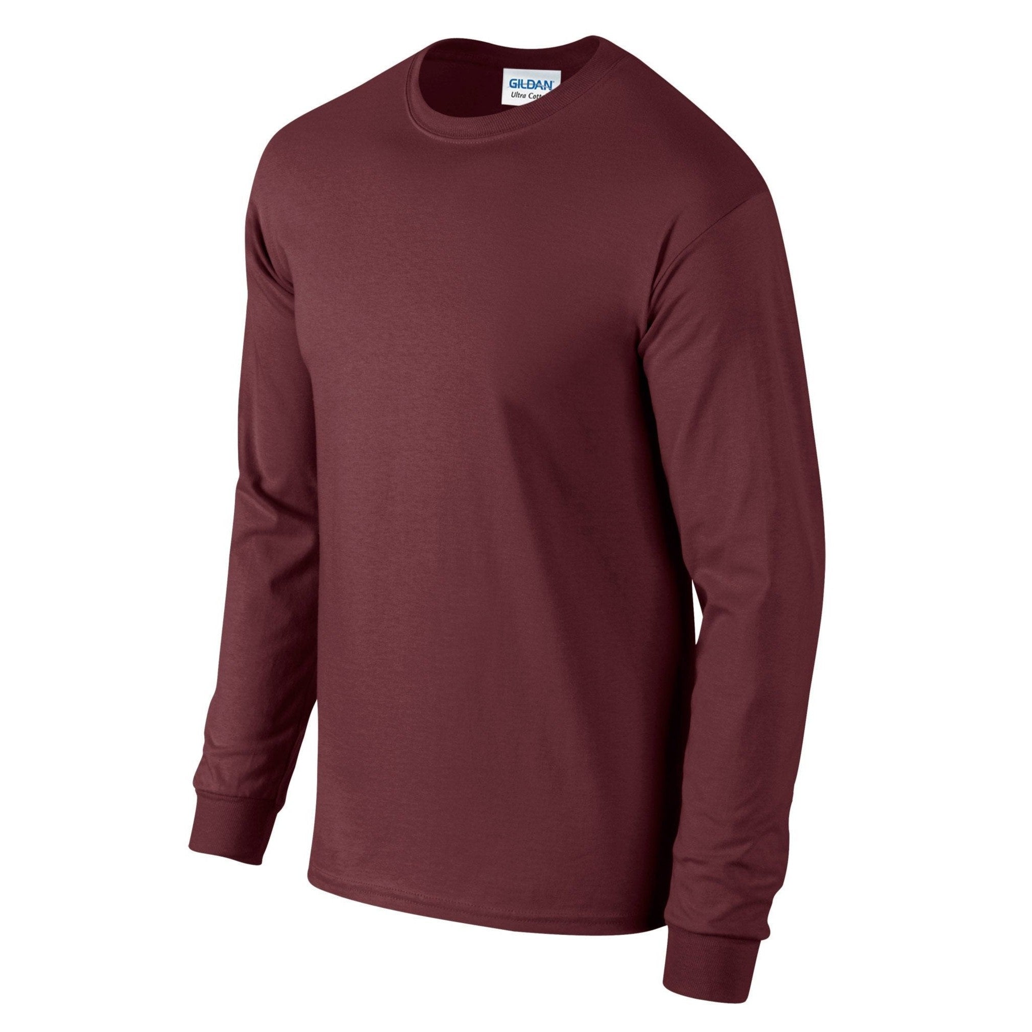 Gildan Ultra Cotton Adult Long Sleeve T-Shirt - Maroon