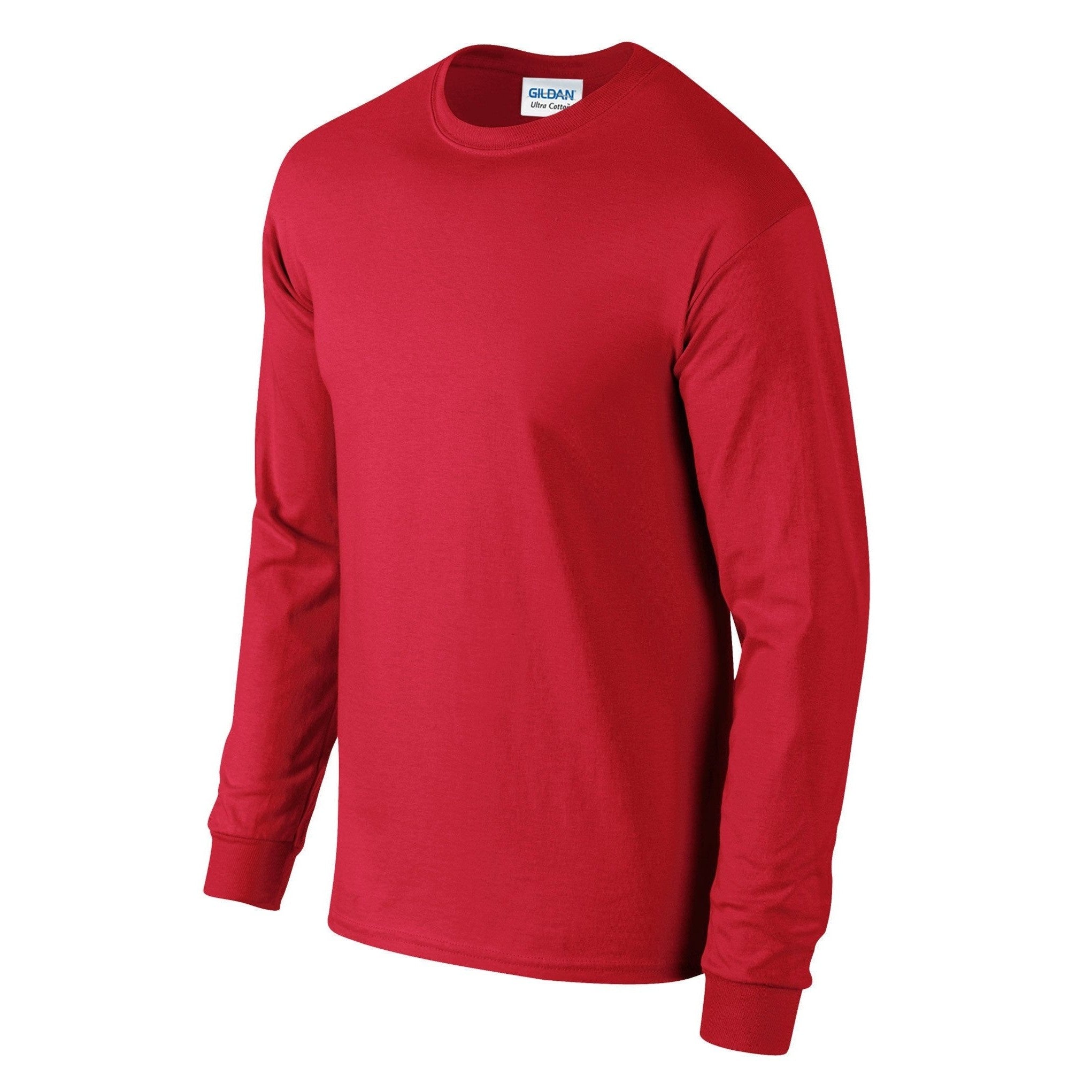 Gildan Ultra Cotton Adult Long Sleeve T-Shirt - Red