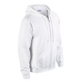 Gildan Heavy Blend Full Zip Hooded Sweatshirt - White