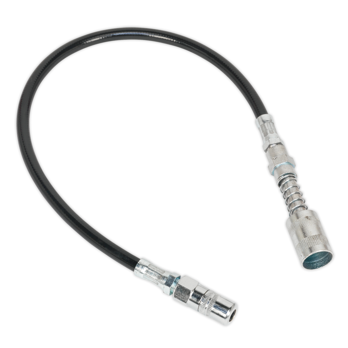 Sealey Rubber Delivery Hose with 4-Jaw Connector Flexible 450mm Quick Release Coupling