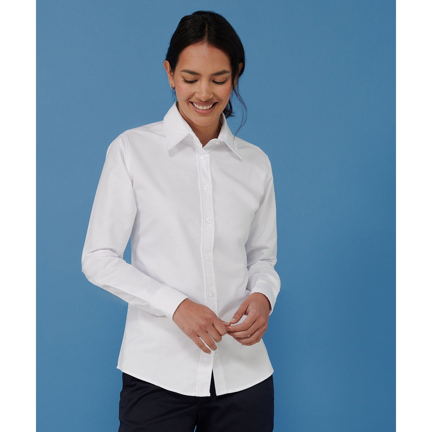 Henbury Women's Classic Long Sleeve Oxford Shirt