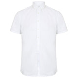 Henbury Modern Short Sleeve Oxford Shirt