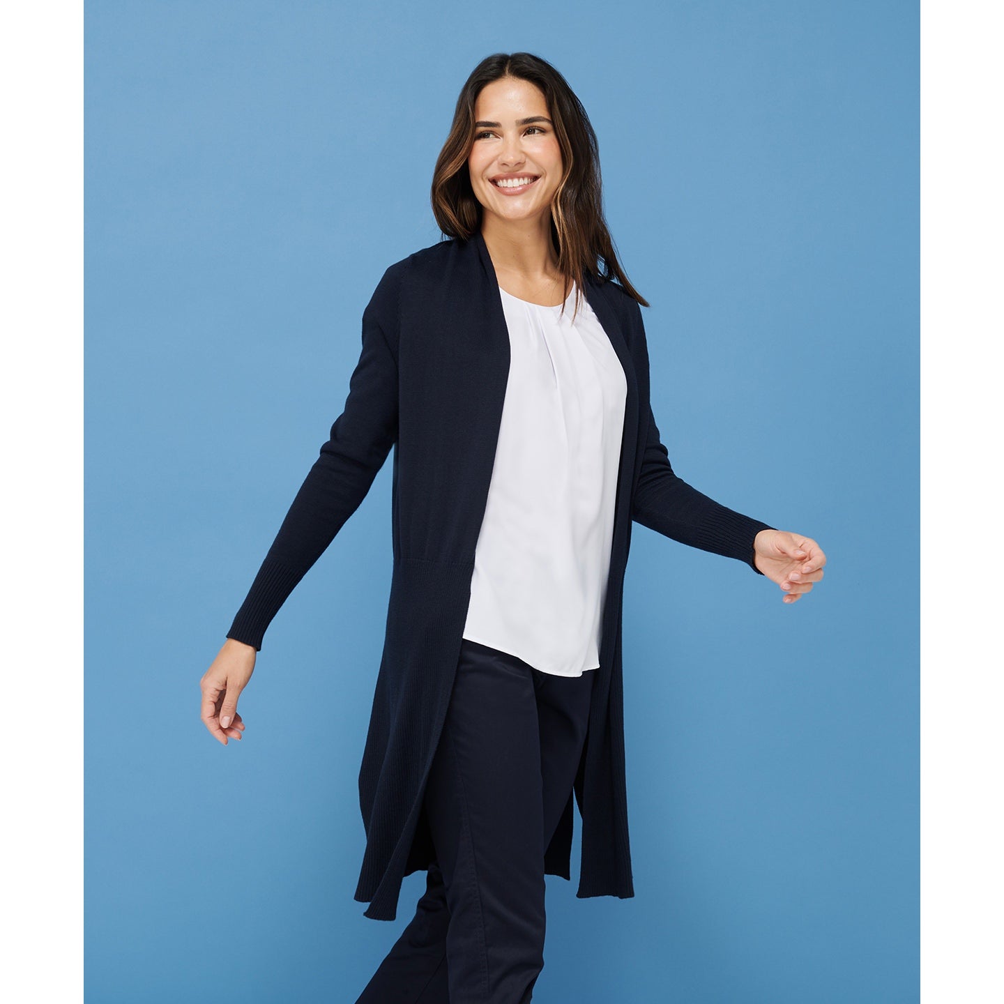 Henbury Women's Longline Open Cardigan