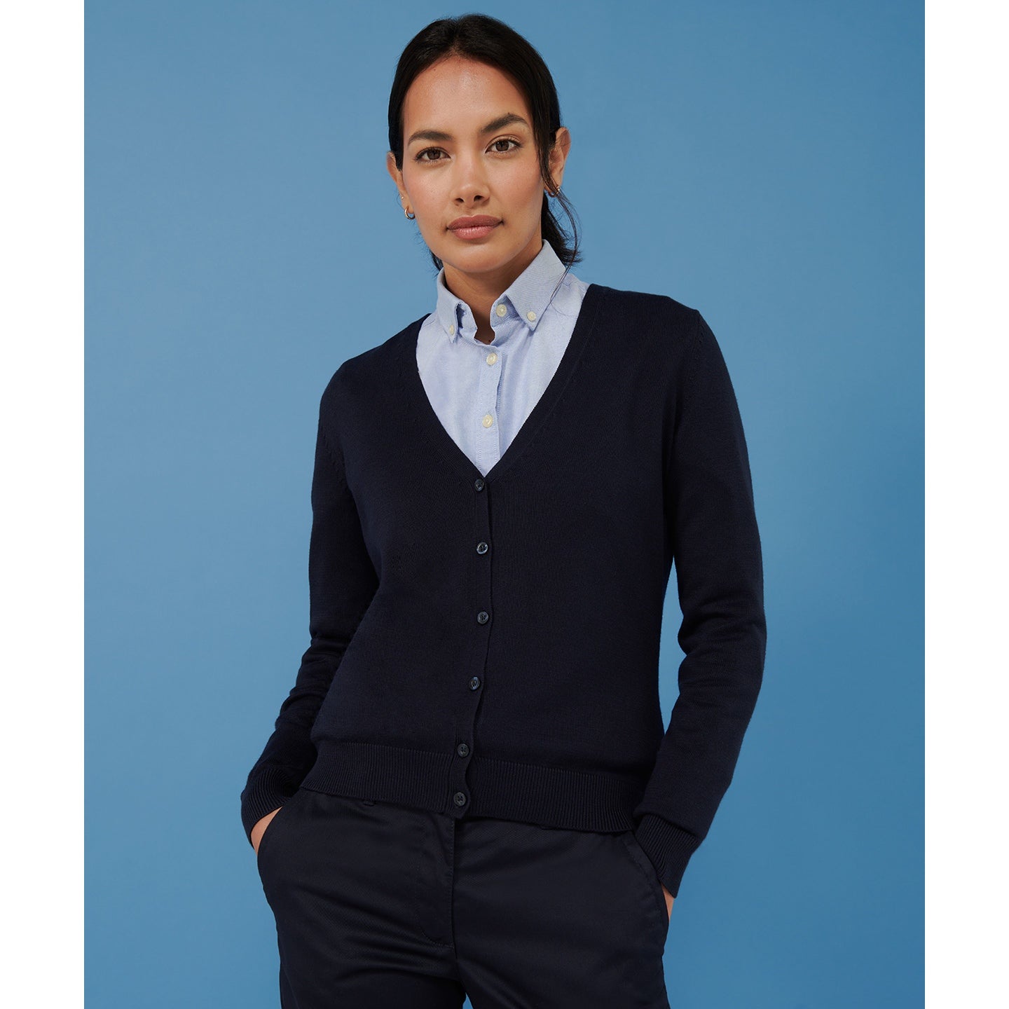 Henbury Women's V-Neck Cardigan