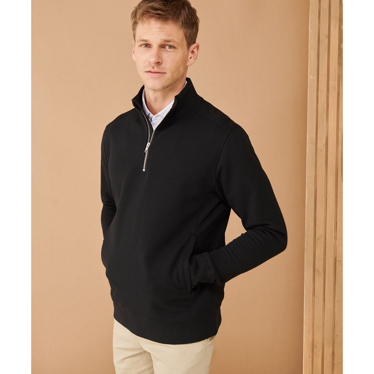 Henbury Unisex Sustainable ¼-Zip Sweatshirt