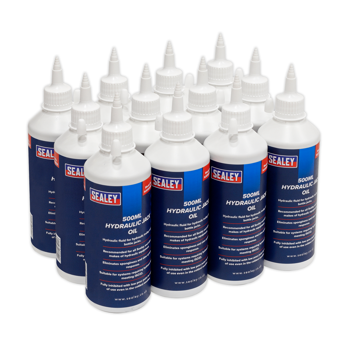 Sealey Hydraulic Jack Oil 500ml Pack of 12