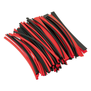 Sealey Heat Shrink Tubing Black & Red 200mm 100pc