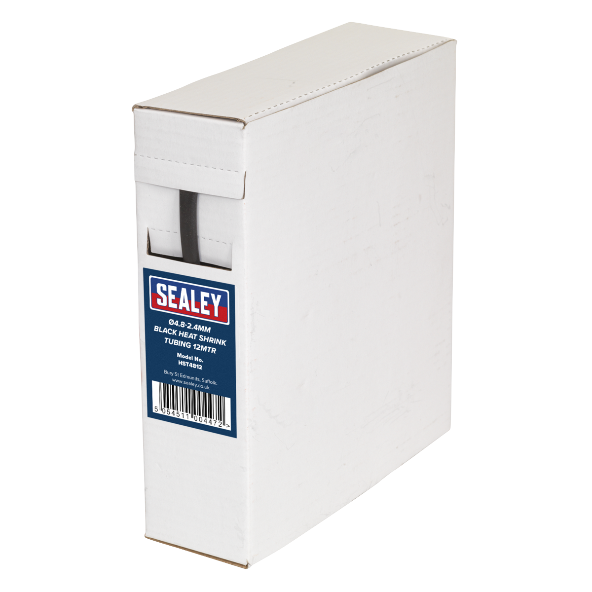 Sealey Heat Shrink Tubing Black Ø4.8-2.4mm 12m