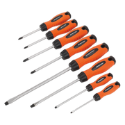 Sealey Screwdriver Set 8pc Hi-Vis Orange