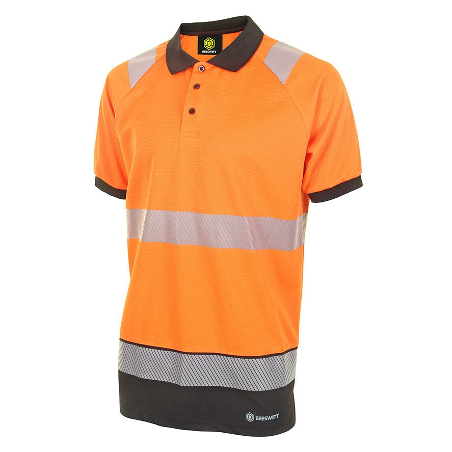 Beeswift Hivis Two Tone Polo Shirt S/S