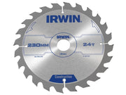 IRWIN® Construction Circular Saw Blade 230 x 30mm x 24T ATB