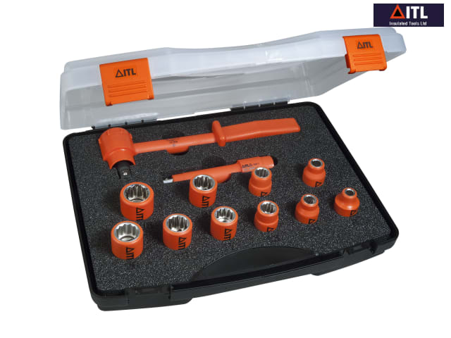 ITL Insulated Insulated Socket Set of 12 1/2in Drive