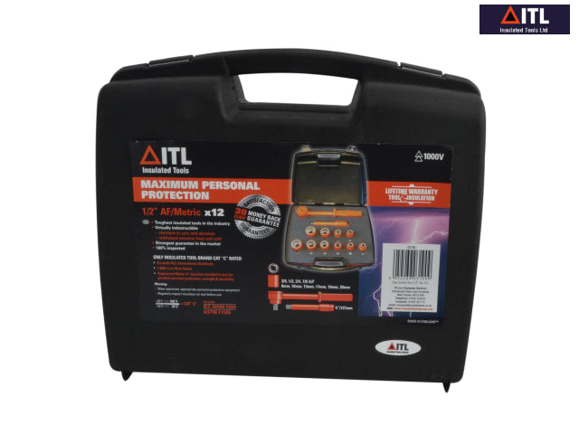 ITL Insulated Insulated Socket Set of 12 1/2in Drive