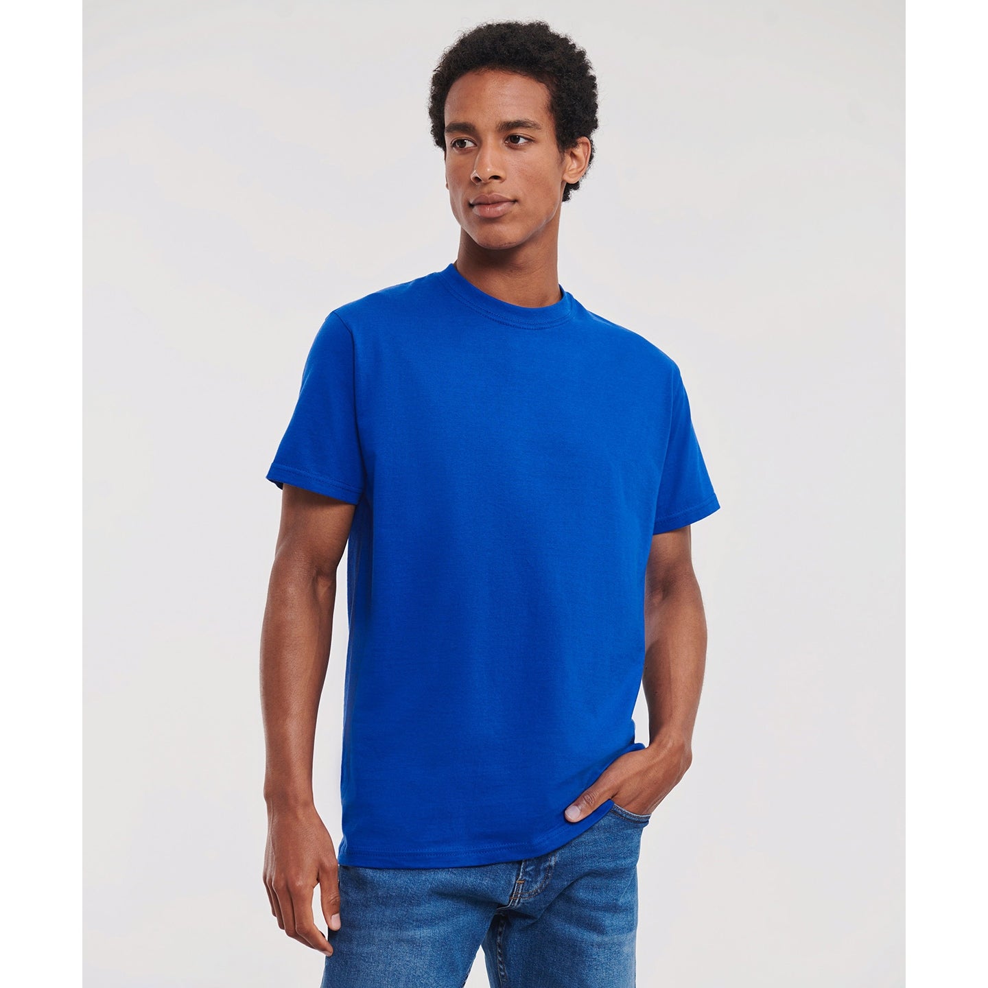 Russell Europe Super Ringspun Classic T-Shirt - Azure Blue