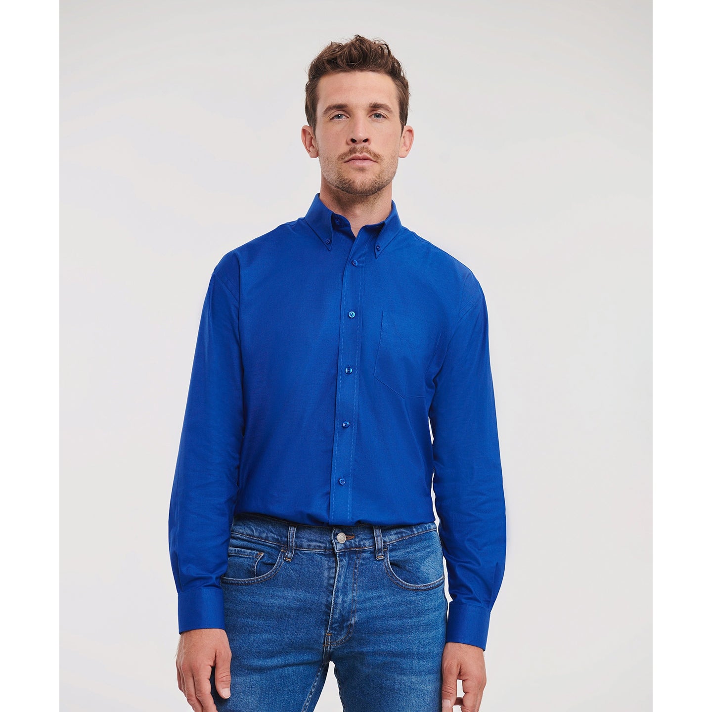 Russell Collection Long Sleeve Easycare Oxford Shirt