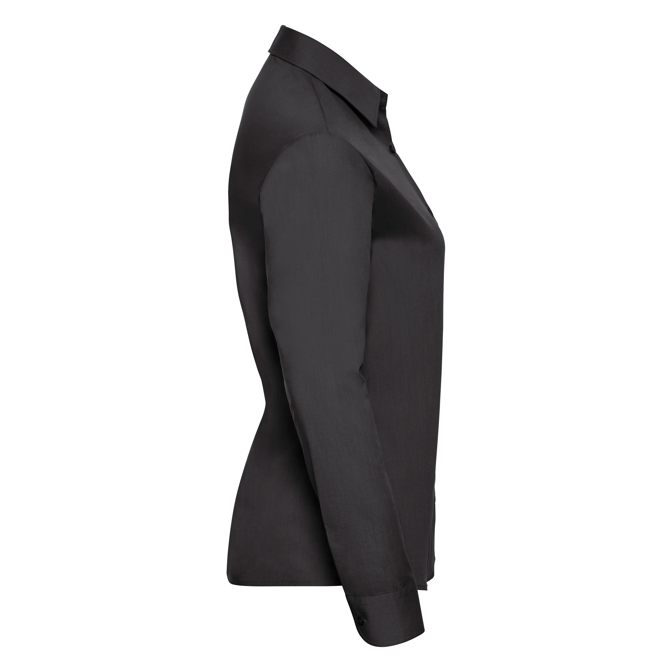 Russell Collection Women's Long Sleeve Polycotton Easycare Poplin Shirt