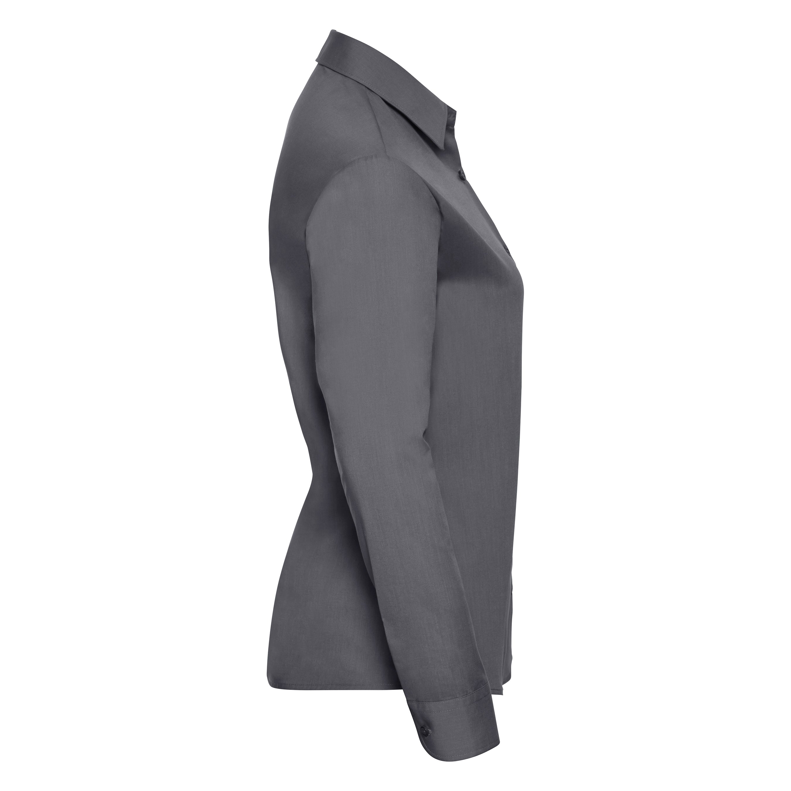 Russell Collection Women's Long Sleeve Polycotton Easycare Poplin Shirt