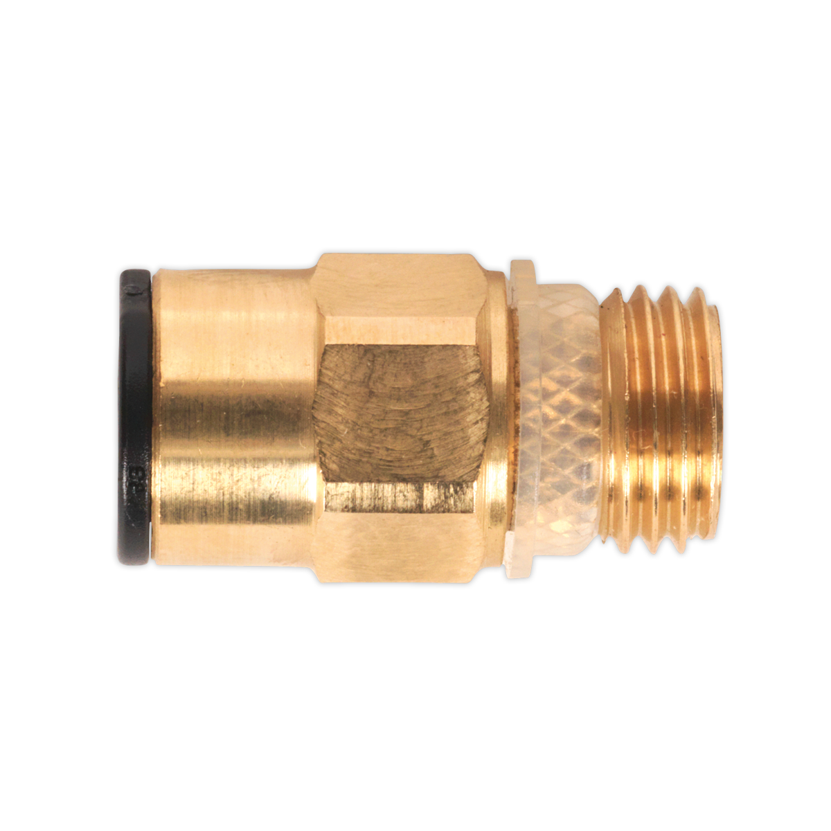 Sealey Brass SuperThread Straight Adaptor 8mm x 1/4"BSP Pack of 2 (John Guest Speedfit® - RM10812)