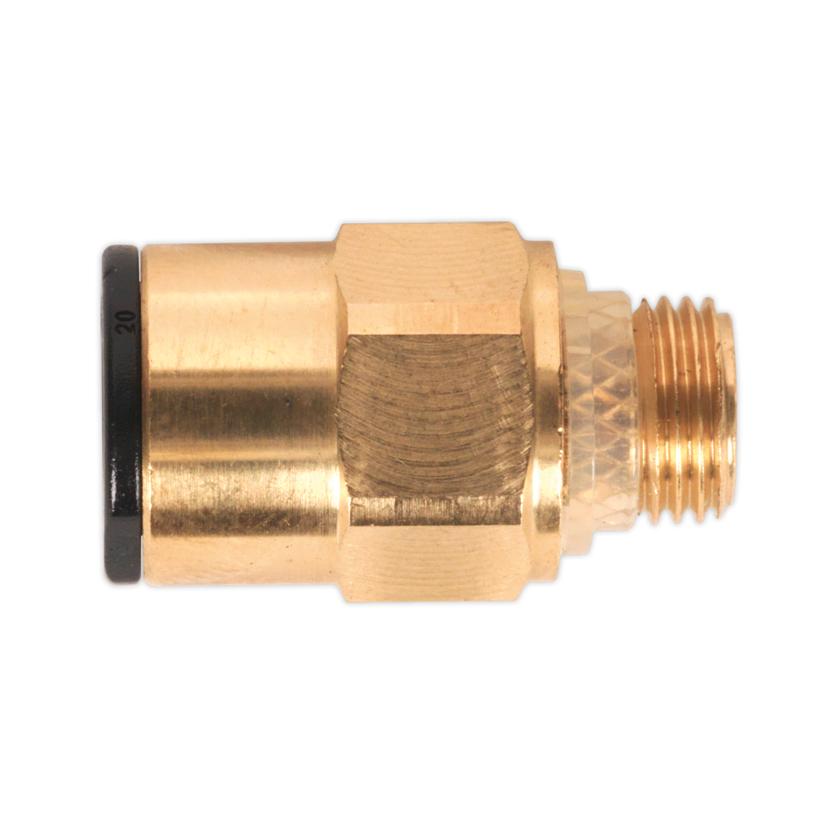 Sealey Brass SuperThread Straight Adaptor 8mm x 1/8"BSP Pack of 2 (John Guest Speedfit® - RM010811)
