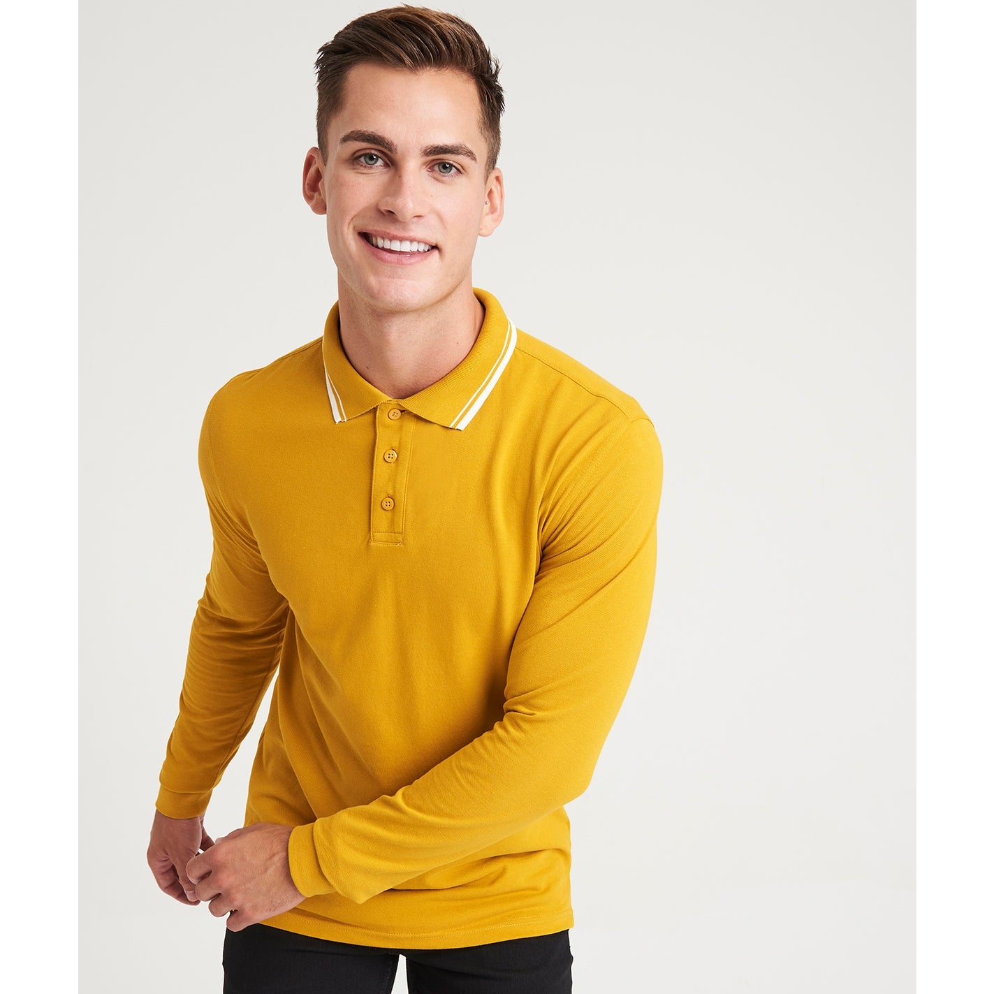 Awdis Just Polo's Long Sleeve Tipped 100 Polo