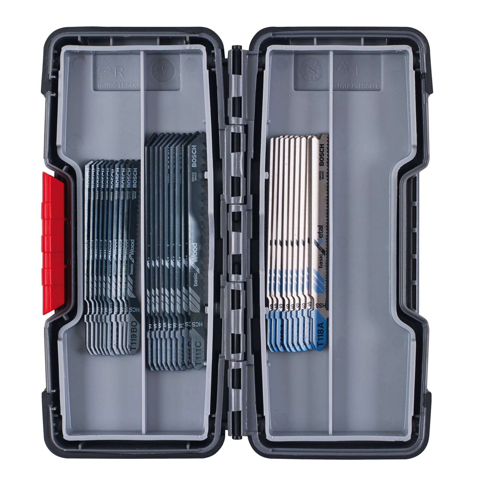 Bosch Professional 30-Piece Jigsaw Blade Set for Wood and Metal - T 119 BO (10x), T 111 C (10x), T 118 A (10x)