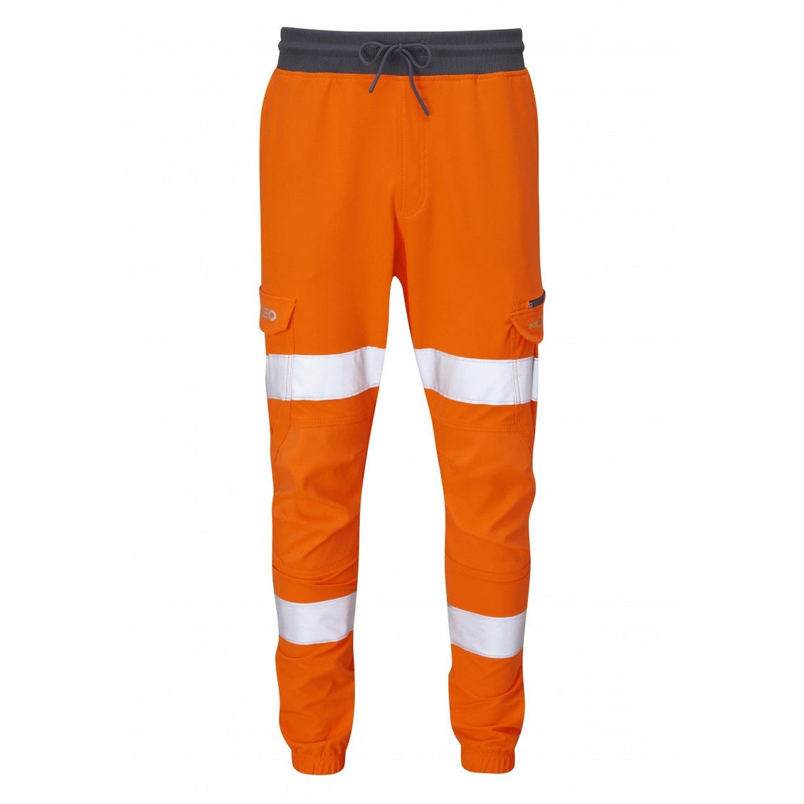 Leo Workwear HAWKRIDGE Leo EcoViz High Performance 4X Stretch Trouser- Hi-Vis Orange