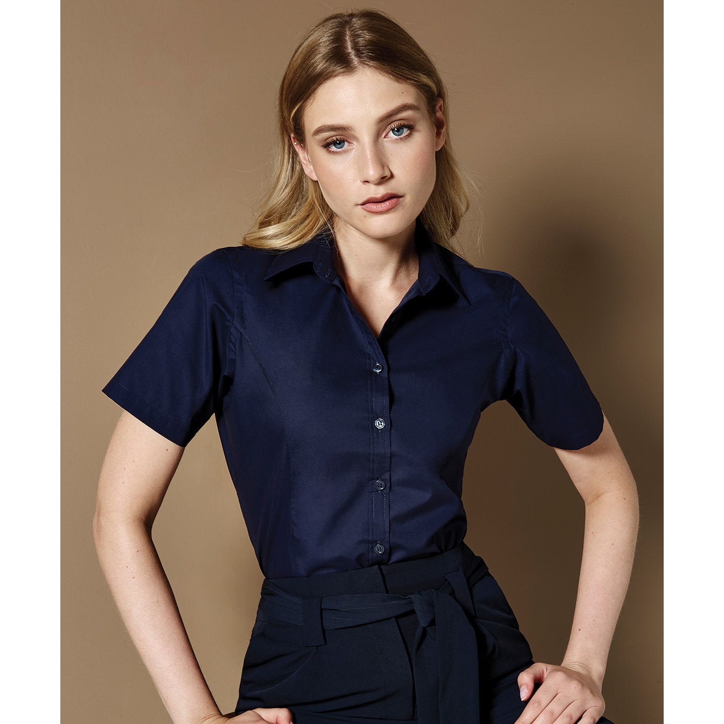 Kustom Kit Business Blouse Short-Sleeved (Tailored Fit)