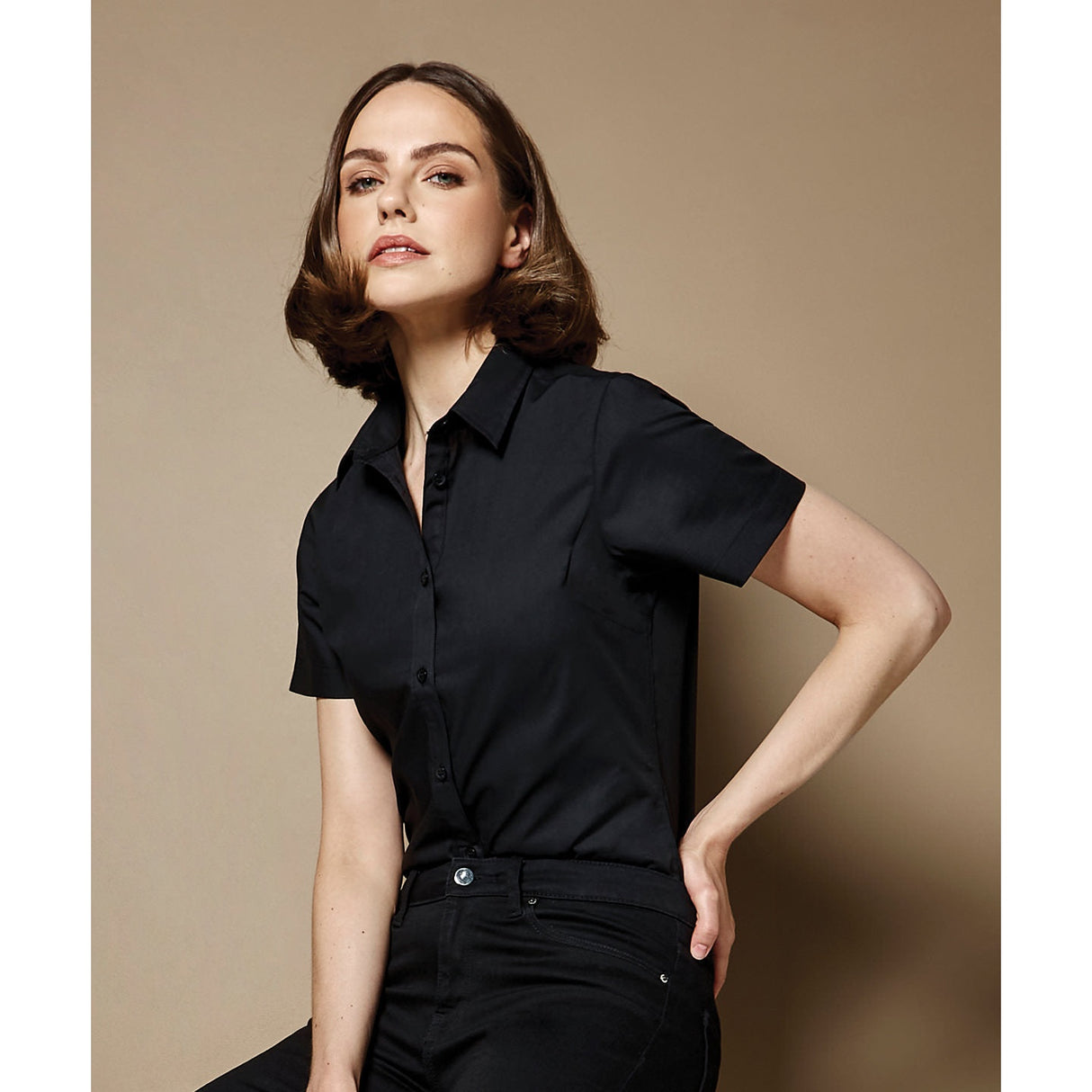 Kustom Kit Women's Poplin Shirt Short Sleeve