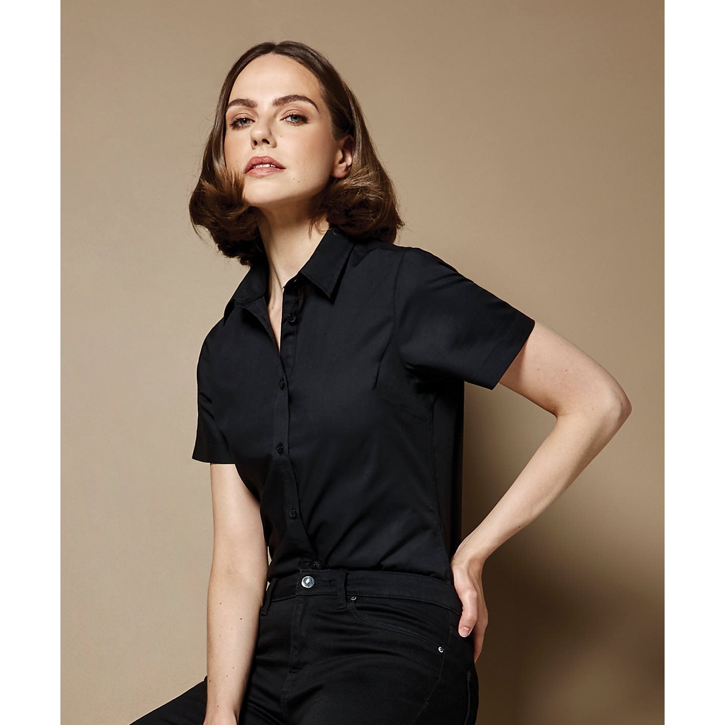 Kustom Kit Women's Poplin Shirt Short Sleeve