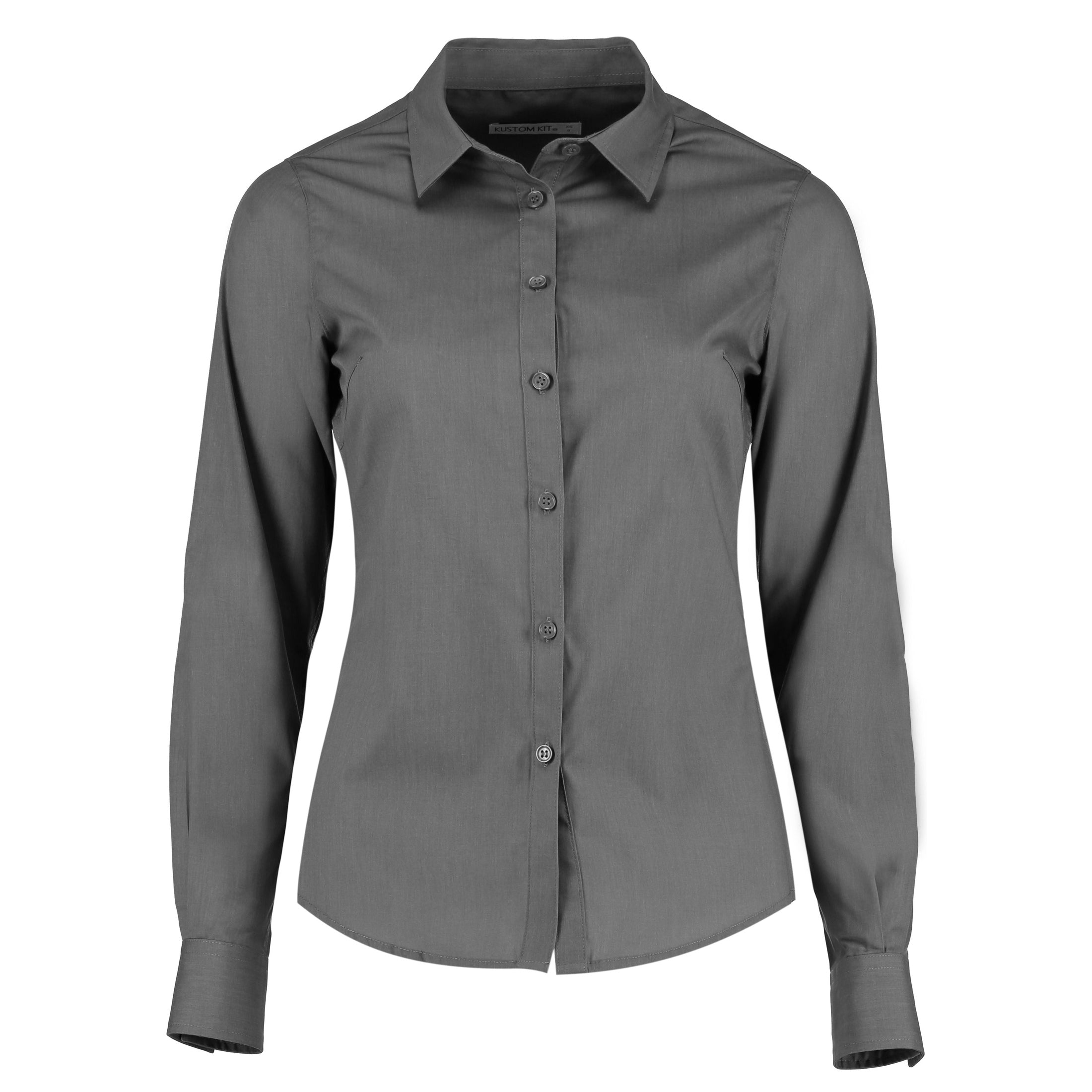 Kustom Kit Women's Poplin Shirt Long Sleeve