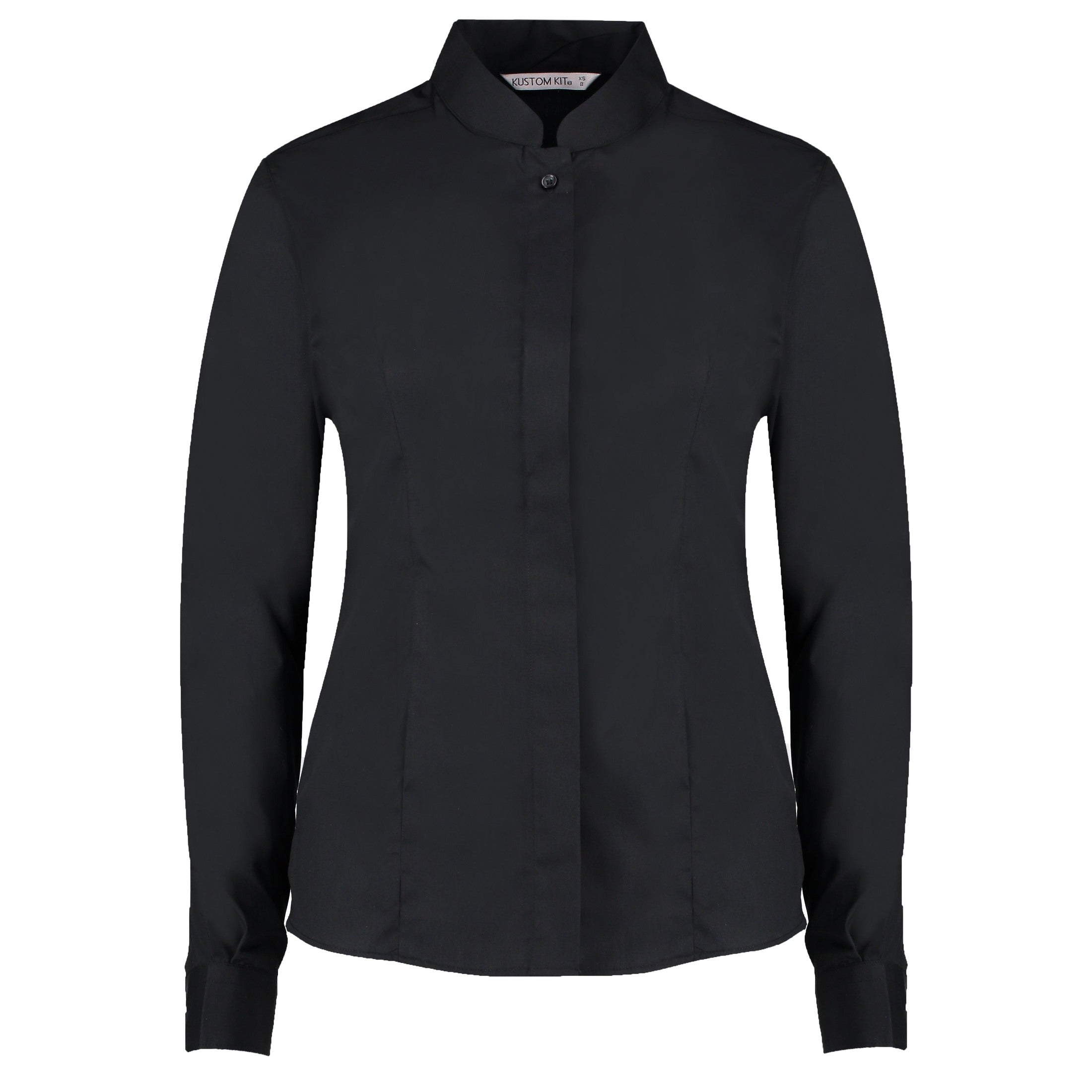 Kustom Kit Women's Mandarin Collar Shirt Long-Sleeved (Tailored Fit)
