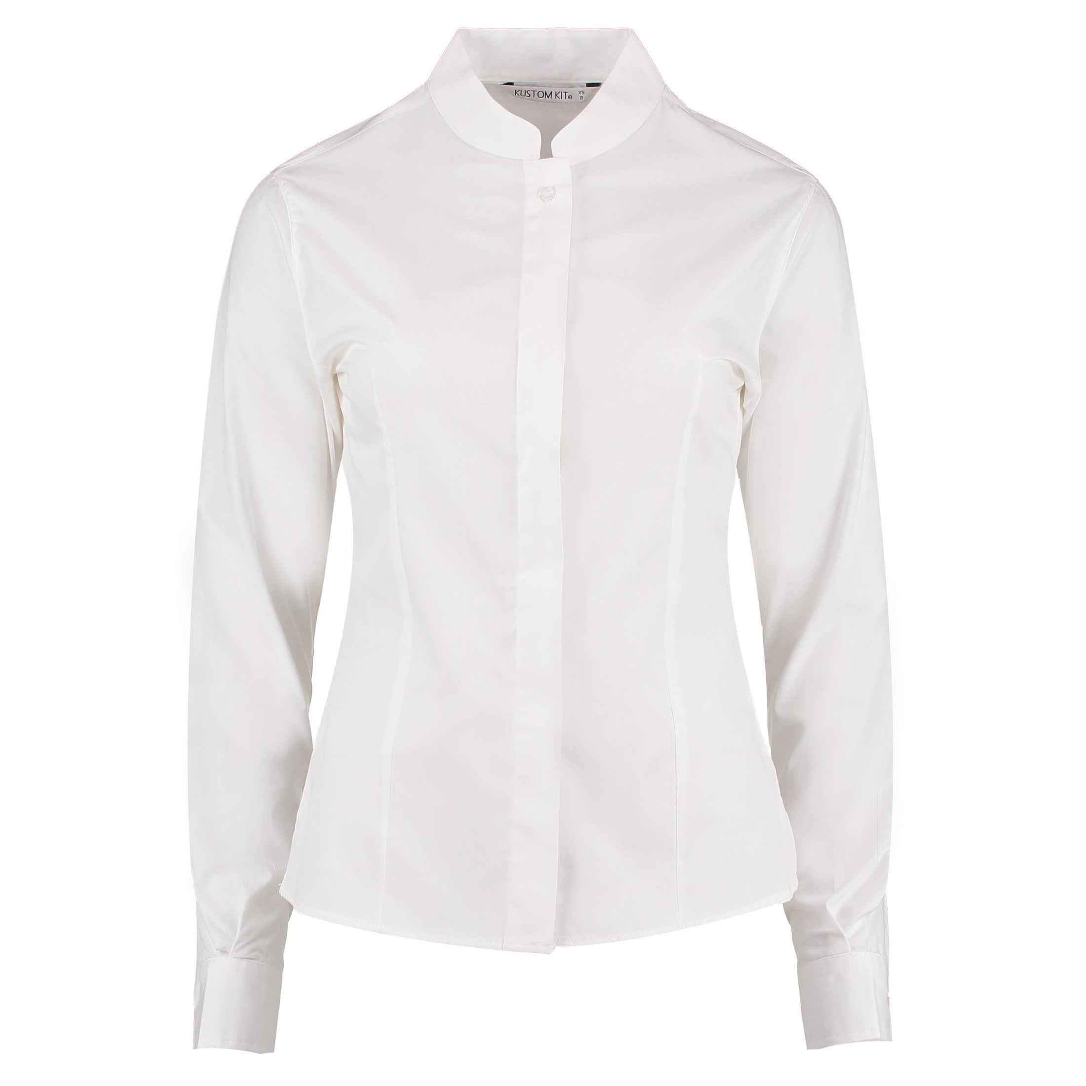 Kustom Kit Women's Mandarin Collar Shirt Long-Sleeved (Tailored Fit)