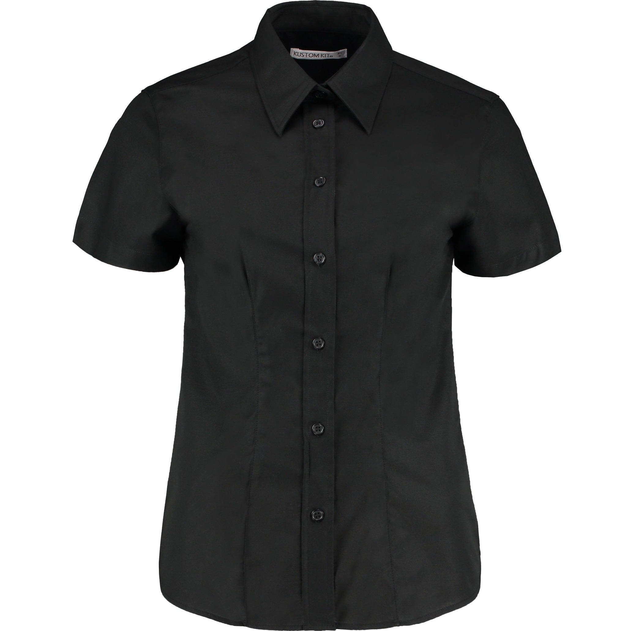 Kustom Kit Women's Workplace Oxford Blouse Short-Sleeved (Tailored Fit)