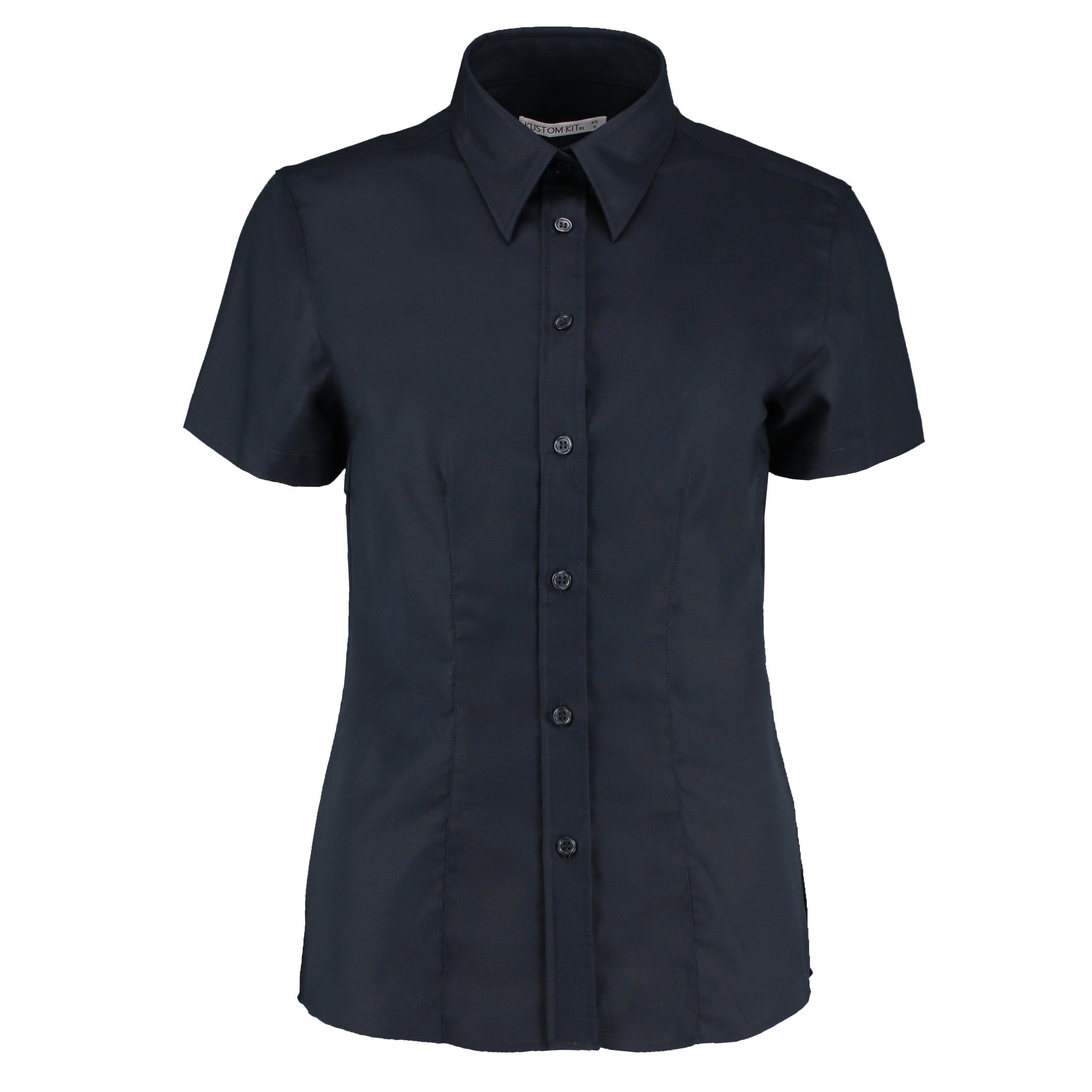 Kustom Kit Women's Workplace Oxford Blouse Short-Sleeved (Tailored Fit)