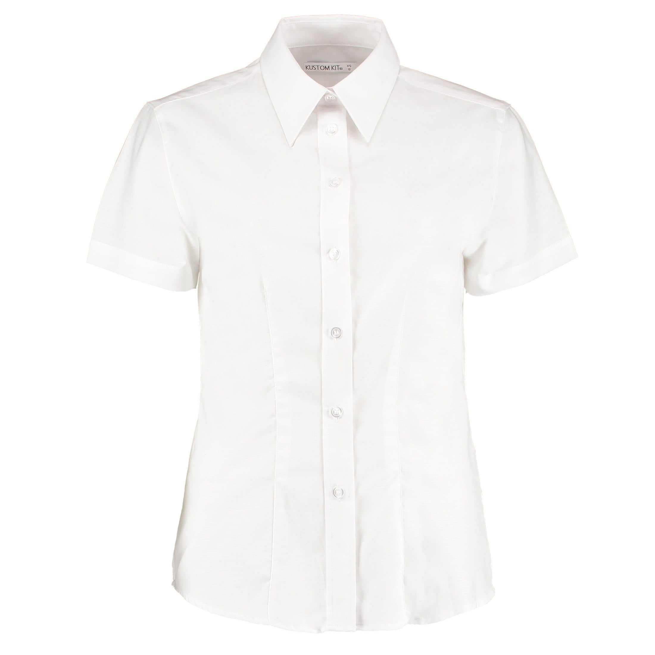 Kustom Kit Women's Workplace Oxford Blouse Short-Sleeved (Tailored Fit)