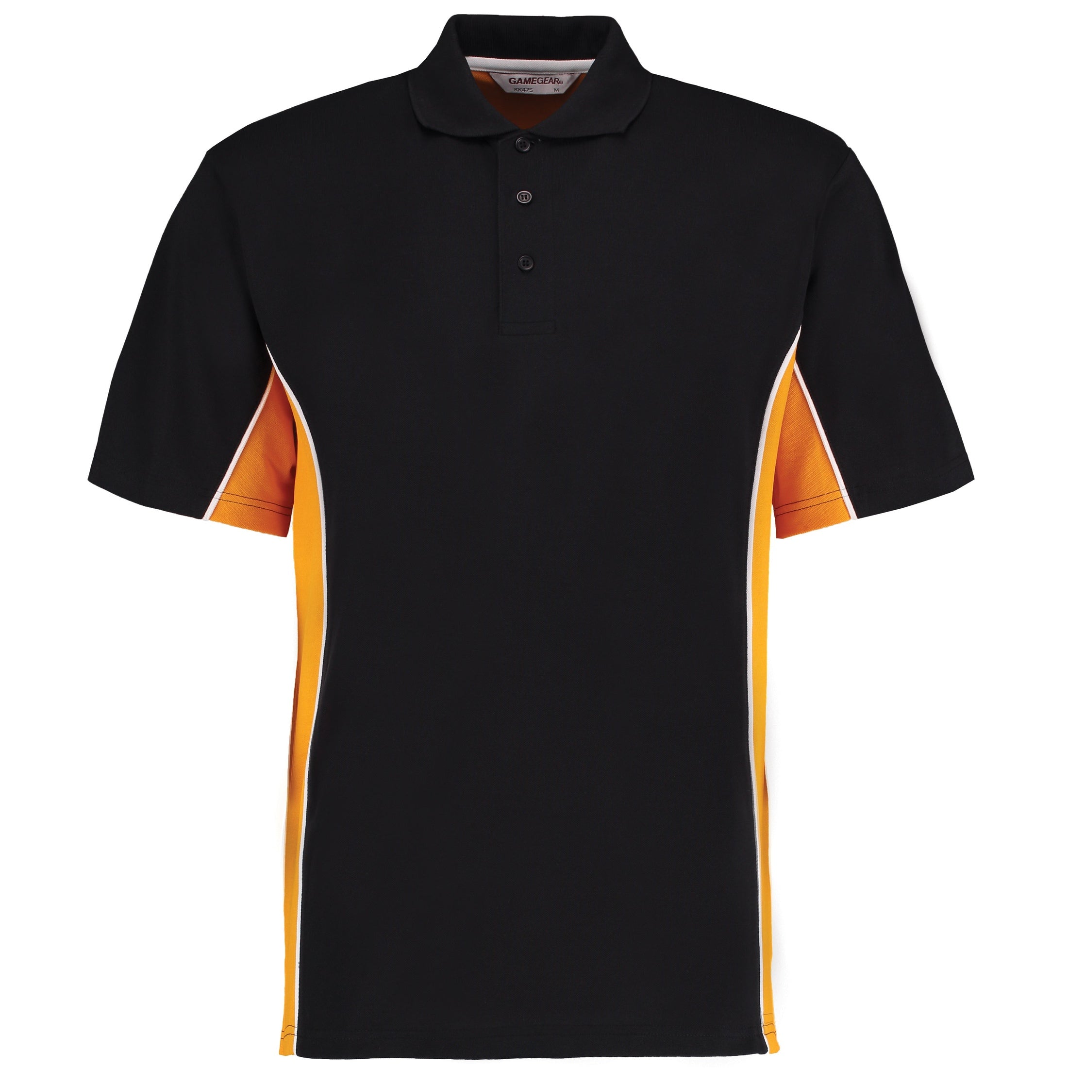 Kustom Kit Track Polo (Classic Fit) - Black/Gold/White