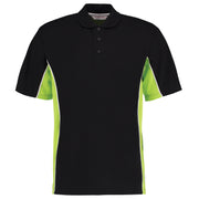 Kustom Kit Track Polo (Classic Fit) - Black/Lime/White