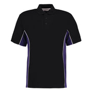 Kustom Kit Track Polo (Classic Fit) - Black/Purple/White