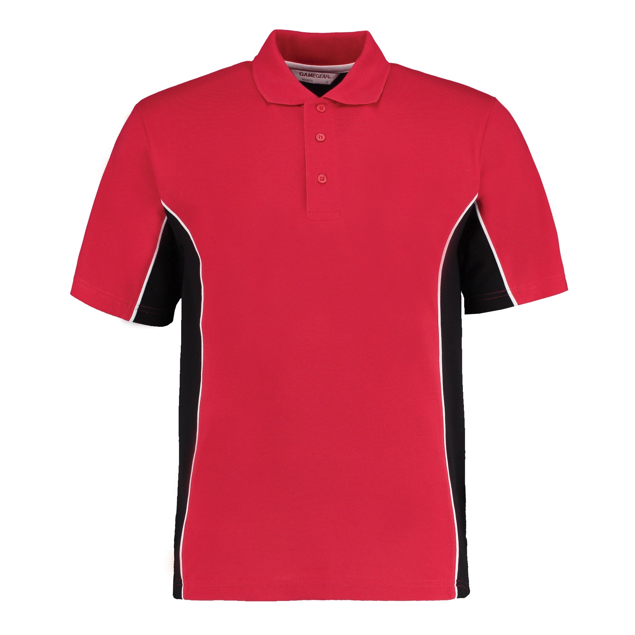 Kustom Kit Track Polo (Classic Fit) - Red/Black/White