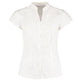 Kustom Kit Women's Continental Blouse Mandarin Collar Cap Sleeve (Tailored Fit)