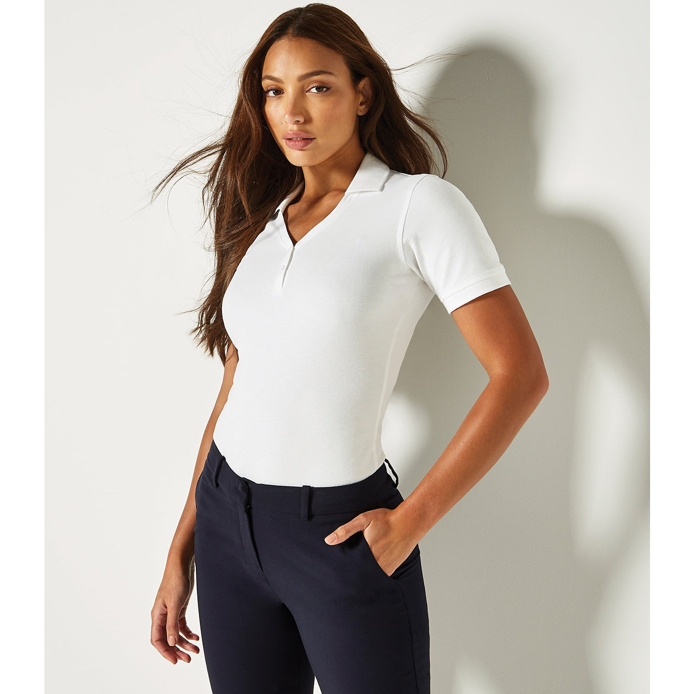 Kustom Kit Sophia V-Neck Polo (Regular Fit)