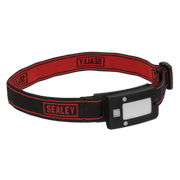 Sealey Rechargeable Head Torch 2W COB LED Auto-Sensor Black