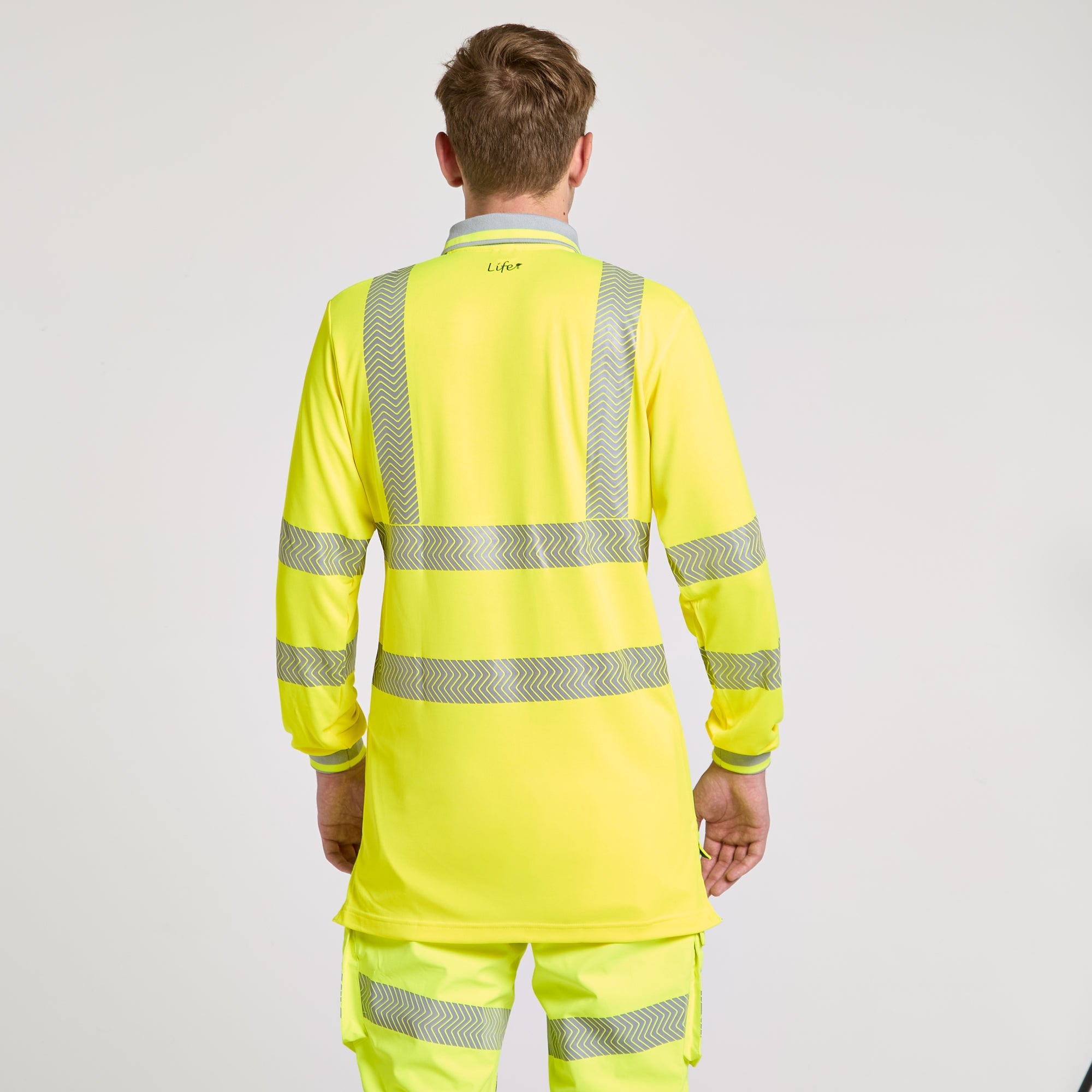 Long Sleeve Polo Shirt Yellow - Bamboo Content