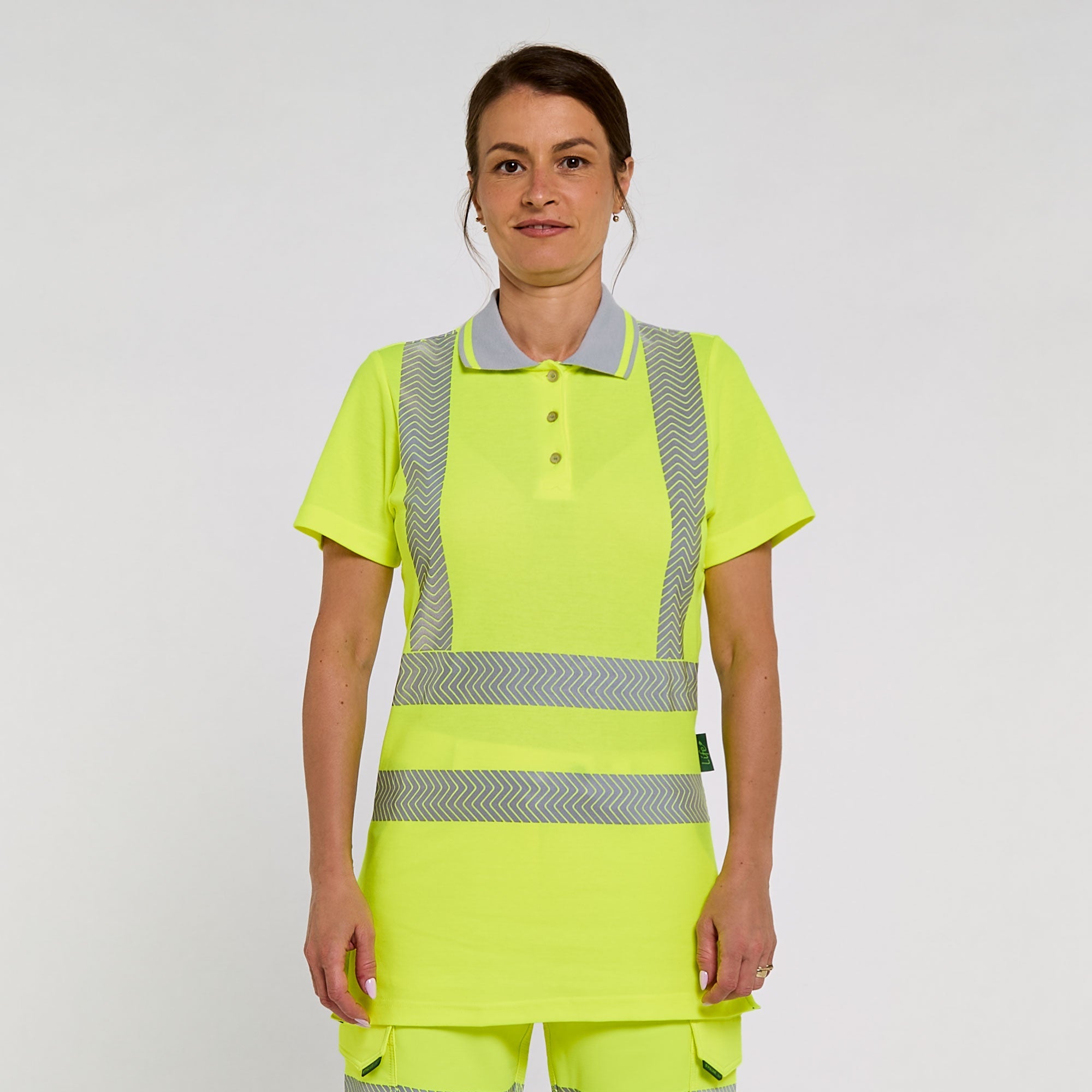 Pulsar Women's Short Sleeve Polo Shirt Yellow - Bamboo Content