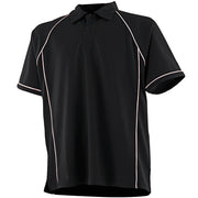 Finden & Hales Piped Performance Polo - Black/White*
