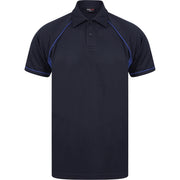 Finden & Hales Piped Performance Polo - Navy/Royal/Royal*
