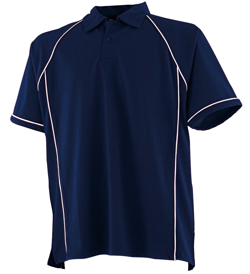 Finden & Hales Piped Performance Polo - Navy/White*