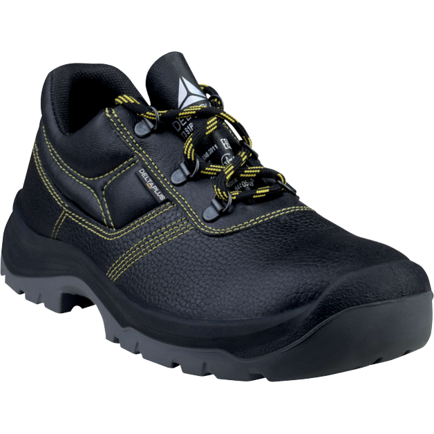 Delta Plus JET3 S1P SRC Low-Cut Safety Shoes – Durable Leather, Steel Toe & Shock Absorption
