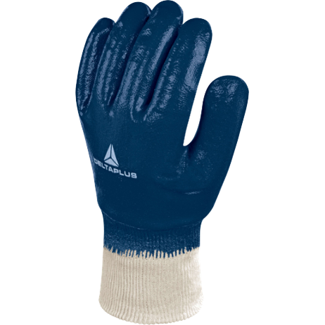 Delta Plus NI155 Heavy-Duty Nitrile Glove – Comfortable Fit with Knitted Cuff